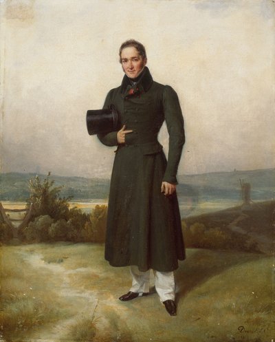 Porträt eines Gentlemans, ca. 1830-35 von Pierre Duval-Lecamus