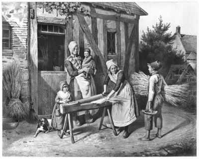 Breaking Hemp, c.1830-40 av Pierre Duval Lecamus