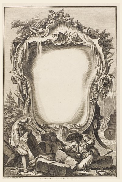 Cartridge for Commerce (kassett omgiven av element av sjöhandel) av Pierre Edme Babel