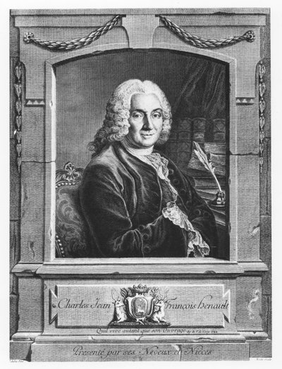 Porträtt av Charles Jean François Hénault av Pierre Etienne Moitte