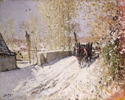 Vinterlandskap av Pierre Eugene Montezin