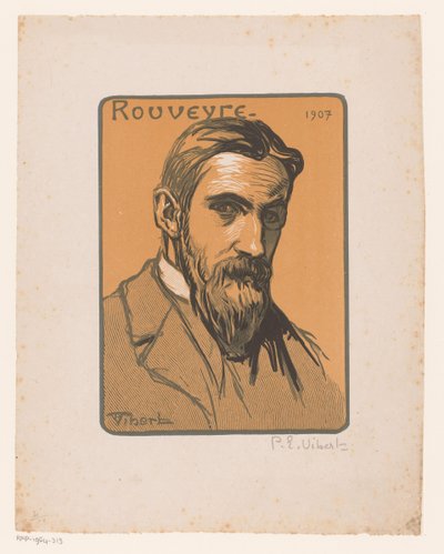 Porträtt av André Rouveyre Rouveyre (titel på objekt) av Pierre Eugène Vibert (signed by artist)