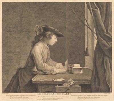 Korthuset av Pierre Filloeul after Jean Siméon Chardin
