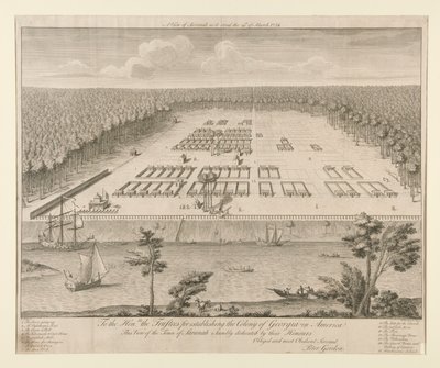 Utsikt över Savannah av Pierre Fourdrinier