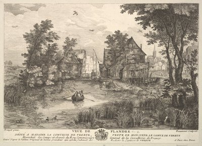 Utsikt över Flandern Veue de Flandre efter målningen i Madame la Comtesses samling .... av Pierre Francois Beaumont