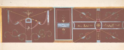 Design för väggdekoration, . av Pierre Francois Leonard Fontaine