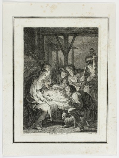 Tillbedjan av herdarna av Pierre François Basan