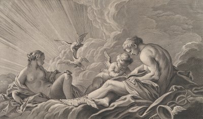 Kärlek instruerad av Mercury, 1700-talet. av Pierre François Basan