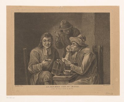 Tobakssniffnings- och rökföretag Le premier soin du matin (titel på objekt) av Pierre François Basan