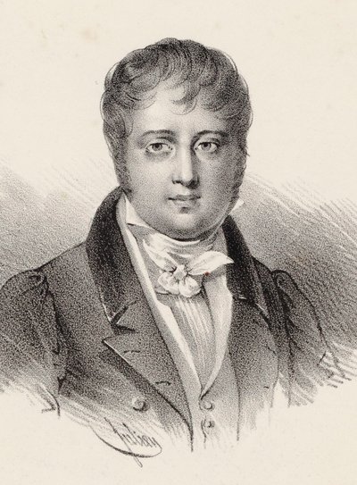 Porträtt av kompositören Nicolò Isouard 1775-1818. av Pierre François Ducarme