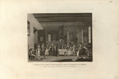 Inuti en revolutionär kommitté under terrorns välde, 1802. av Pierre Gabriel Berthault