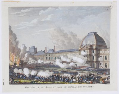 Stormningen av Tuileripalatset den 10 augusti 1792, ca. 1800 av Pierre Gabriel Berthault