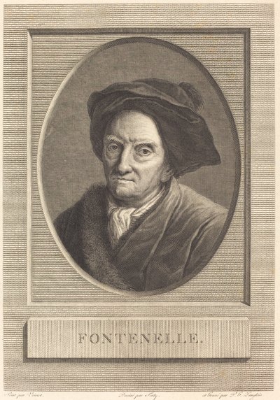 Fontenelle av Pierre Gabriel Langlois after Guillaume Voiriot after Jean Jacques Forty