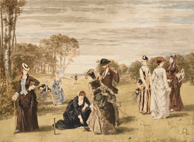 Krocketspelet, 1874. av Pierre Gavarni