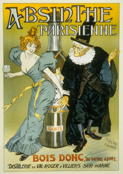 Fransk reklam av Pierre Henri Gelis-Didot och Louis Malteste för "Absinthe parisienne" ca. 1900 (affisch) av Pierre Gelis Didot