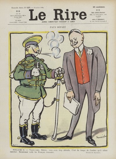 Falsk start. Illustration för Le Rire av Pierre Georges Jeanniot