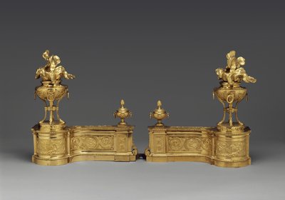 Andirons, ca 1770-80 (förgylld brons) av Pierre Gouthière