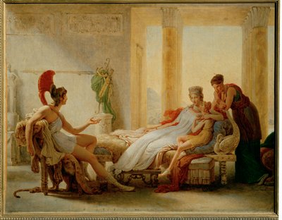 Aeneas och Dido, skiss till en större oljemålning... av Pierre Guérin