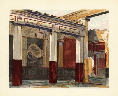 Rhodian peristyl av Silverbröllopets hus, Silverbröllopets hus, Pompeji av Pierre Gusman