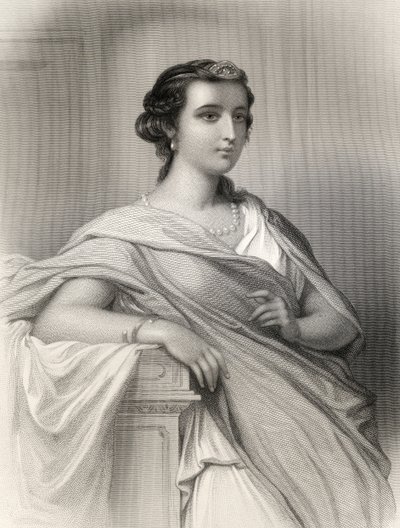 Aspasia of Milet (c.470-410 f.Kr.) illustration från 