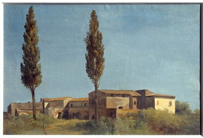 På Villa Farnese, de två poplarna. Målning av Pierre Henri De Valenciennes (1750-1819) av Pierre Henri de Valenciennes