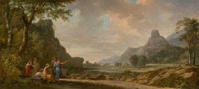 Berget Athos ristat som ett monument till Alexander den store, 1796. av Pierre Henri de Valenciennes