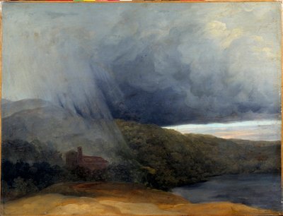 Storm vid en sjö. Pierre-Henri De Valenciennes (1750-1819) av Pierre Henri de Valenciennes