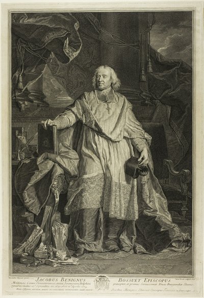 Porträtt av Jacques Bénigne Bossuet, biskop av Meaux av Pierre Imbert Drevet