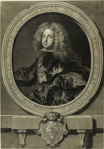 Porträtt av Philippe V, kung av Spanien av Pierre Imbert Drevet
