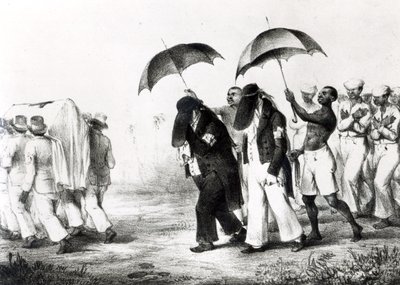 Black Funeral Procession, från "Voyage a Surinam", av Pierre J. Benoit
