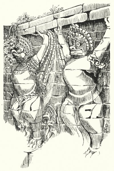 Garudas, Elefanternas terrass (gravyr) av Pierre Jeannerat de Beerski