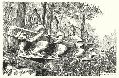 Giants of the balustrade (gravyr) av Pierre Jeannerat de Beerski