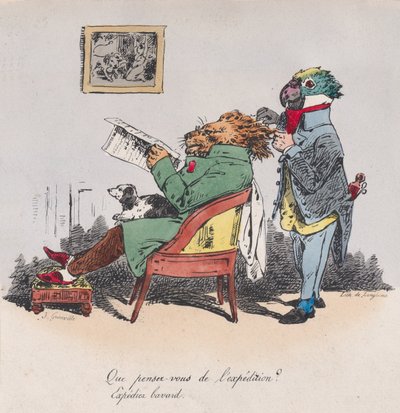 Vad tycker du om expeditionen från Metamorphoses of the Day, 1829. av Pierre Langlumé