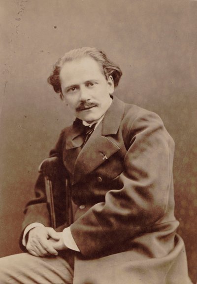 Porträtt av kompositören Jules Massenet 1842-1912, 1880. av Pierre Lanith Petit