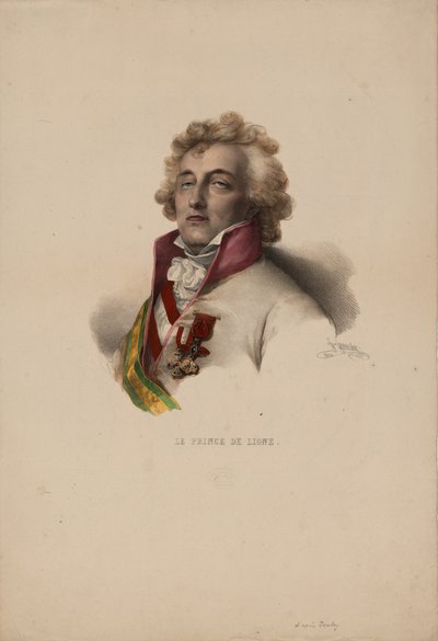 Porträtt av Charles-Joseph, Prince de Ligne 1735-1814, 1825 av Pierre Louis Henri Grevedon