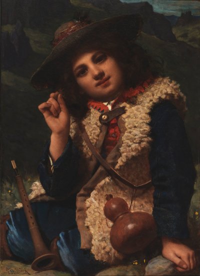 Italiensk pojke i fårskinnsjacka av Pierre Louis Joseph de Coninck
