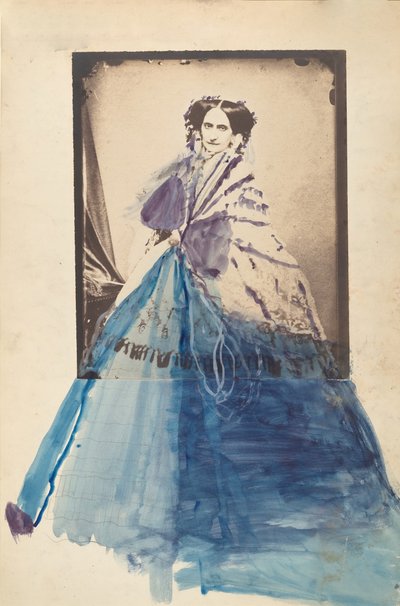 [Grevinnan i spetssjal], 1860-talet. av Pierre Louis Pierson