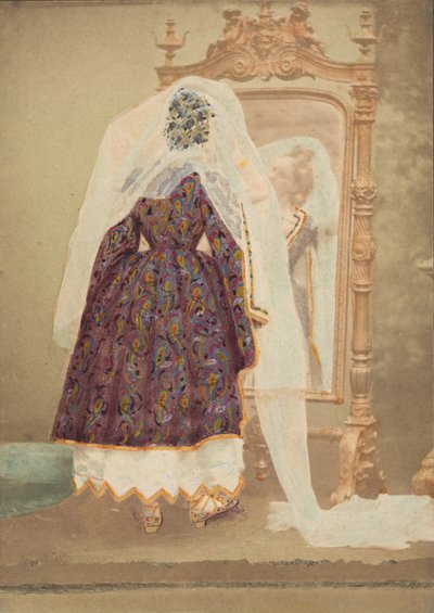 [The Countess in Gold Pique Dress as Judith], 1860-talet. av Pierre Louis Pierson
