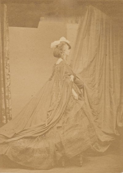 Den andra fjäderhatten, 1860-talet. av Pierre Louis Pierson