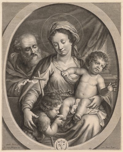 Heliga familjen och S. John av Pierre Louis van Schuppen