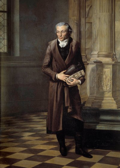 Porträtt av Alexandre Lenoir (1761-1839) curator för musee des monuments français Målning av Pierre M. Delafontaine (1774-1860) 1802 Sön. 2,20 x 1,61 m - Porträtt av Alexandre Lenoir (1761-1839), intendent för museet för de franska monumenten. Målning av Pierre Maximilien Delafontaine