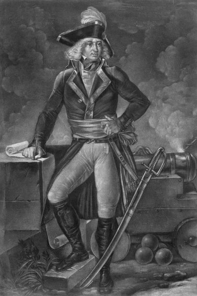General Charles Pichegru (1761-1804) - Hellängdsporträtt av Charles Pichegru (1761-1804), överste general för arméerna i Norden, Sambre och Meuse, Rhen och Mosel" Gravyr av Pierre Michel Alix (1762- 1817), av Alexandre Evariste FRAGONARD (1780-185) av Pierre Michel Alix