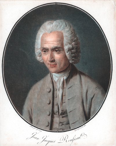 Jean-Jacques Rousseau 1712-78, fransk politisk filosof av Pierre Michel Alix
