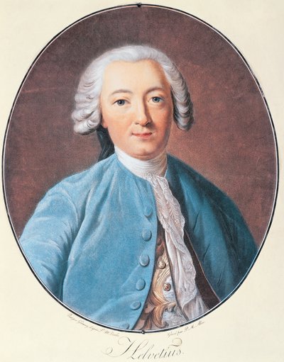 Porträtt av Claude Adrien Helvetius av Pierre Michel Alix
