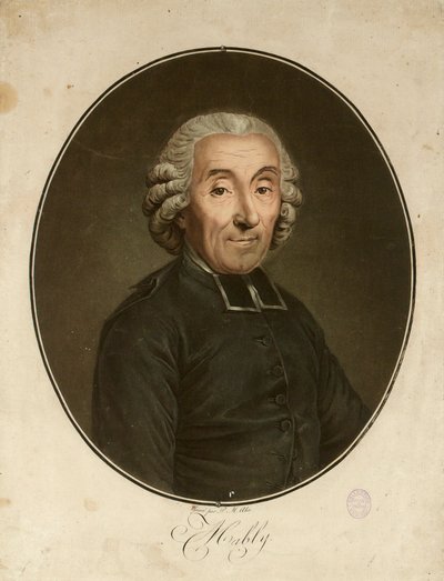 Porträtt av Gabriel Bonnot de Mably 1709-1785, ca. 1790. av Pierre Michel Alix