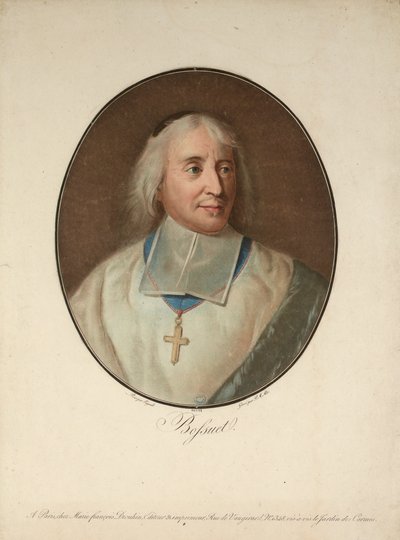 Porträtt av Jacques-Bénigne Bossuet 1627-1704, ca. 1795. av Pierre Michel Alix