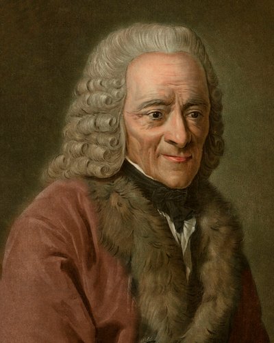 Porträtt av Voltaire av Pierre Michel Alix