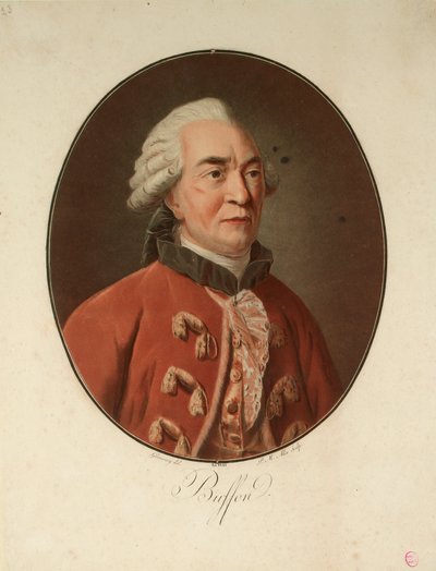 Porträtt av naturforskaren Georges-Louis Leclerc, Comte de Buffon 1707-1788, 1793. av Pierre Michel Alix