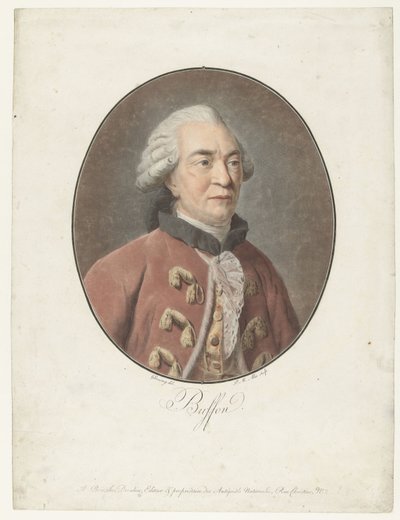 Porträtt av Georges Louis Leclerc graaf van Buffon Buffon (titel på objekt) Collection of Great Men (serietitel) av Pierre Michel Alix