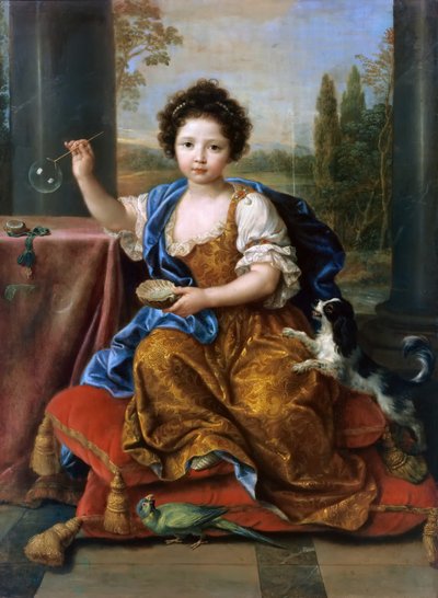 Louise Marie de Bourbon 1674-1681, hertiginna av Orleans av Pierre Mignard